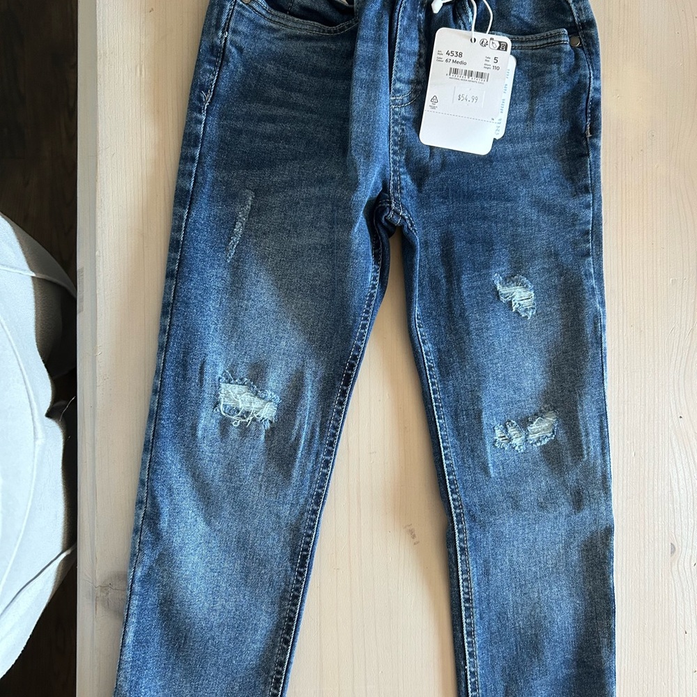 NWT denim joggers kids size 5